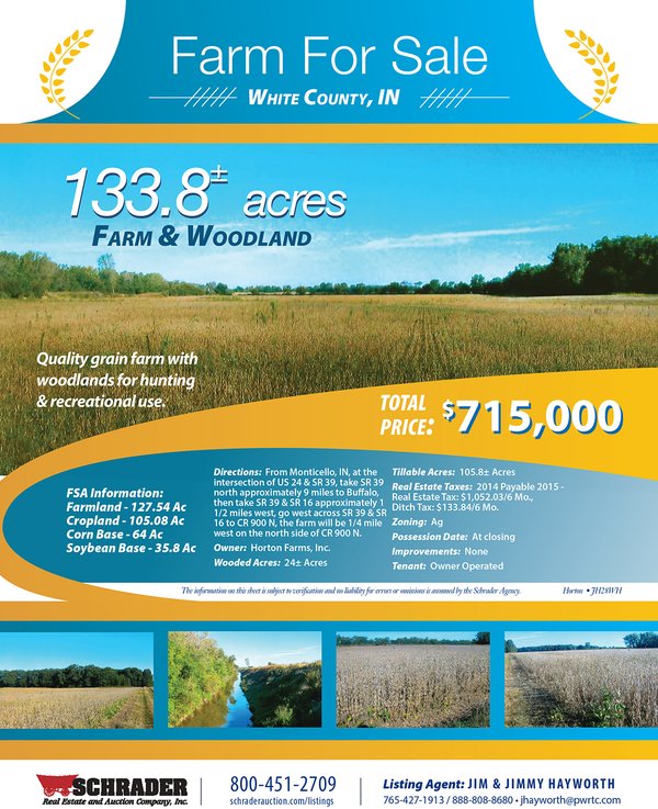 Listing brochure cover - Grain Farm with Some Woods